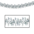 Pack of 12 Metallic Silver Christmas Snowflake Garland 9'