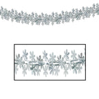 Pack of 12 Metallic Silver Christmas Snowflake Garland 9'