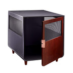 Staart Wooden Indoor Pet Crate/ Kennel and End Table console Dcor for LarDog 25' x 36' x 28'- Mocha Walnut