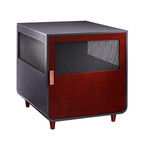 Staart Wooden Indoor Pet Crate/ Kennel and End Table console Dcor for LarDog 25' x 36' x 28'- Mocha Walnut
