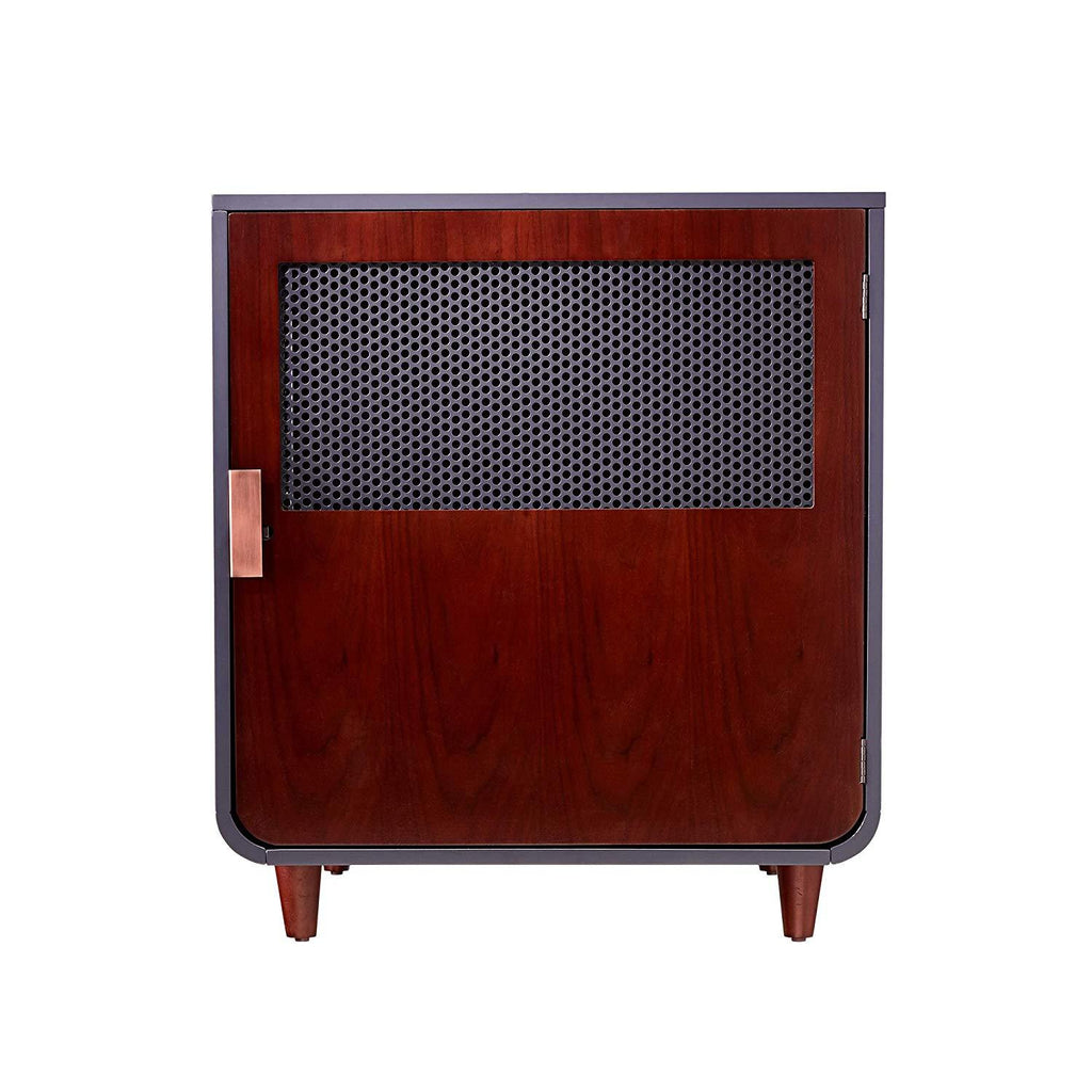 Staart Wooden Indoor Pet Crate/ Kennel and End Table console Dcor for LarDog 25' x 36' x 28'- Mocha Walnut
