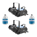 Chauvet DJ Smoke Pro Machine w/Timer Remote(2 Pack) &amp; Smoke Fluid (2 Pack)