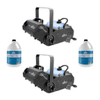 Chauvet DJ Smoke Pro Machine w/Timer Remote(2 Pack) &amp; Smoke Fluid (2 Pack)