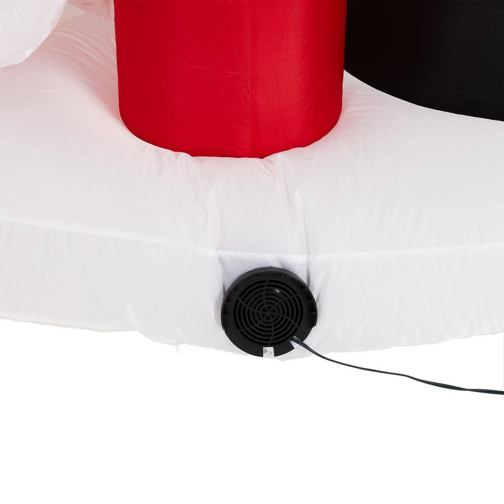 7 ft. Lighted Inflatable Fire Fighter with Puppy Dog Decor