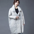 babakud original shawl neck irregular winter down coat
