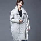 babakud original shawl neck irregular winter down coat