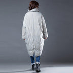 babakud original shawl neck irregular winter down coat
