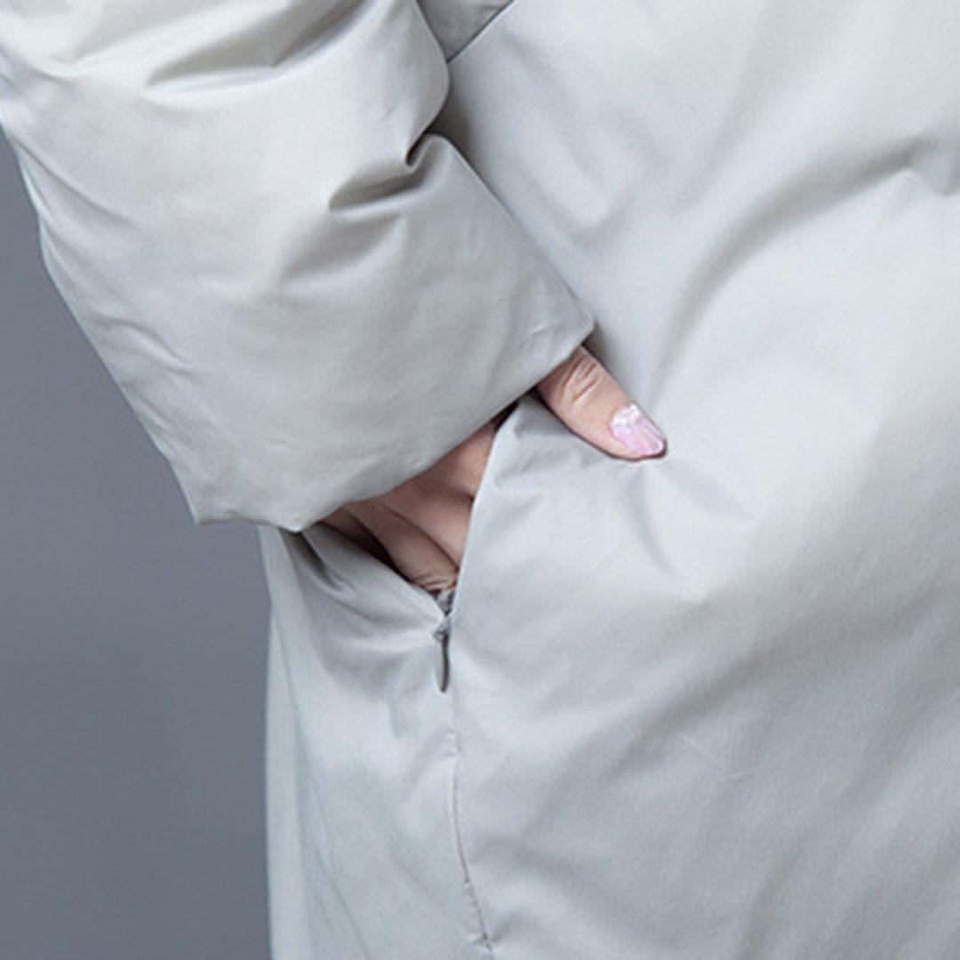 babakud original shawl neck irregular winter down coat