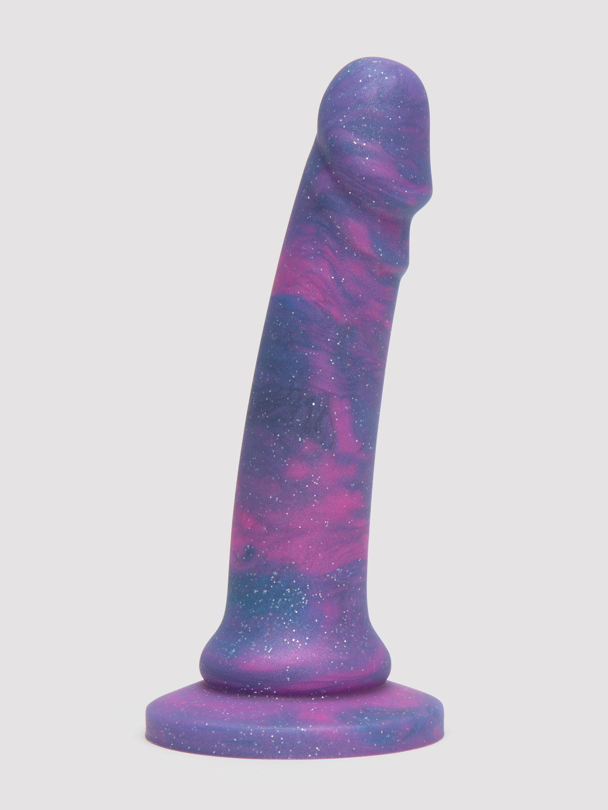 Lovehoney Super Soft Silicone Galaxy Dildo 7 Inch, Purple