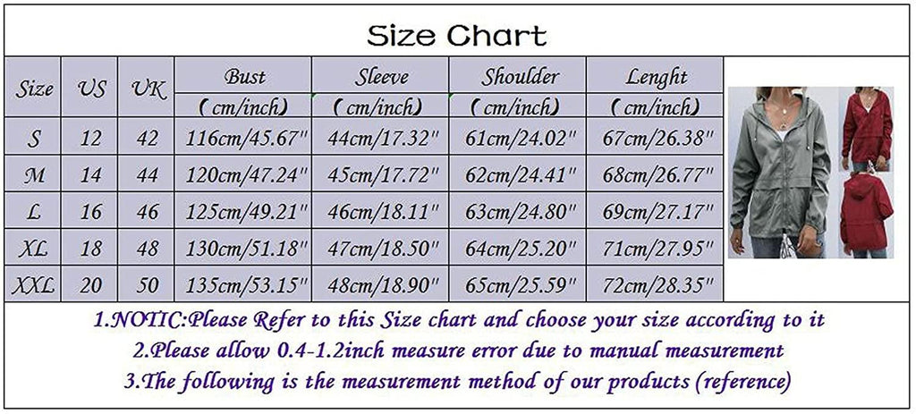 Women's Waterproof Raincoat Lightweight Rain Jacket Hooded Windbreaker With Pockets For Outdoor