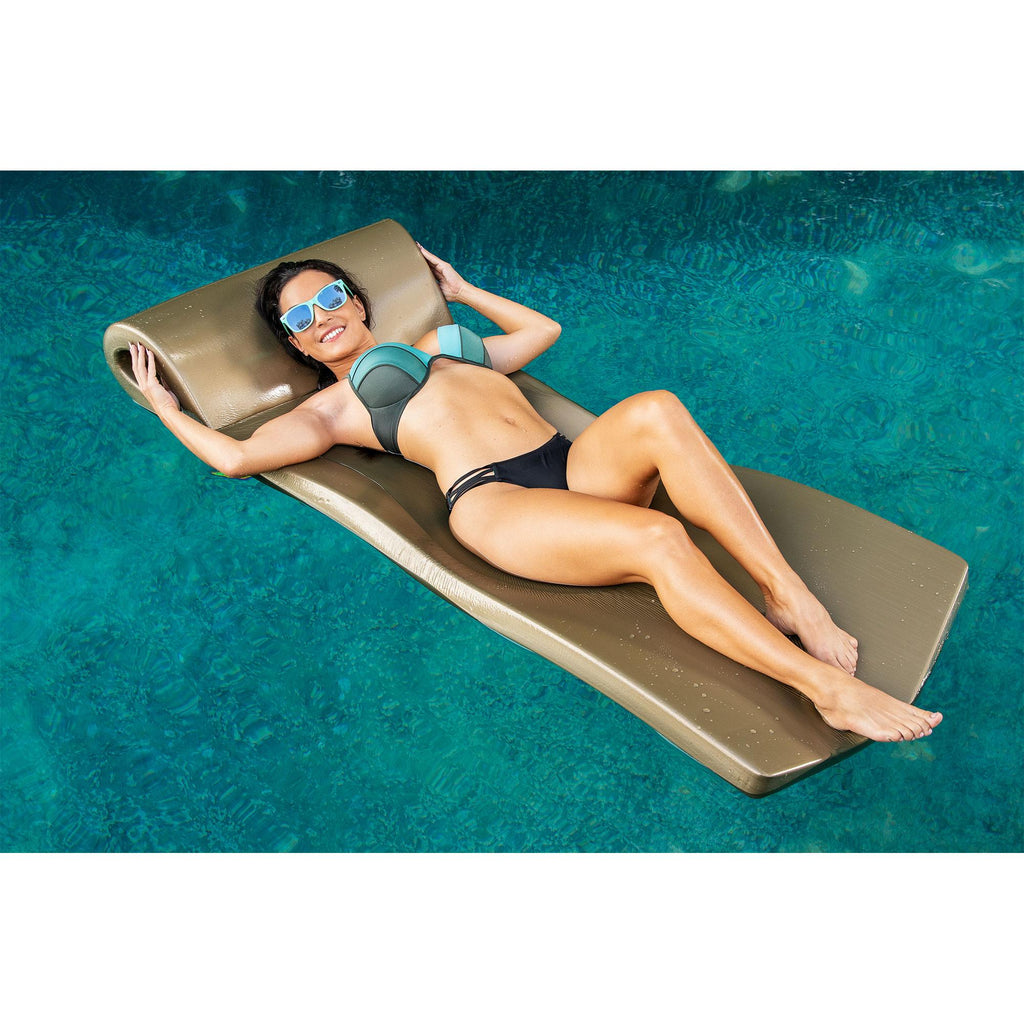 TRC Recreation Super Soft Ultra Sunsation 72" Pool Float Lounger, Metallic Blue