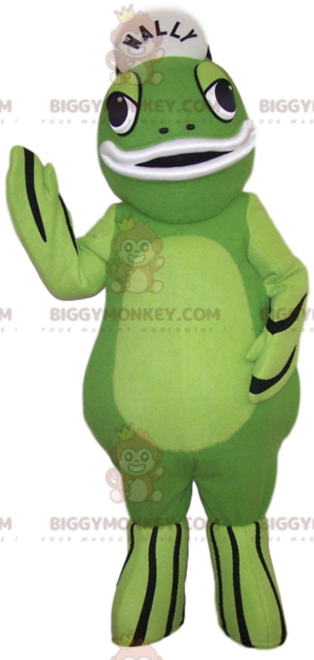 Green Frog BIGGYMONKEYMascot Costume. Green frog costume