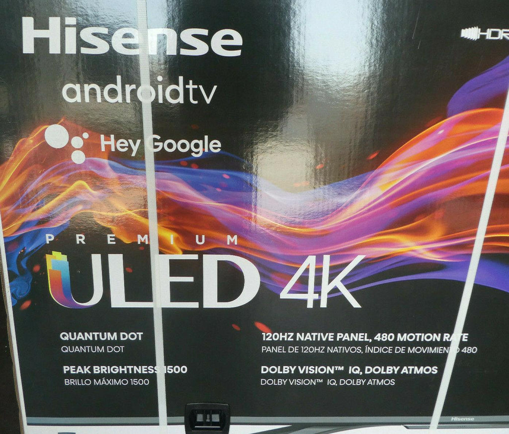 hisense 55u8g 55" 2160p full hd led smart tv new / open box