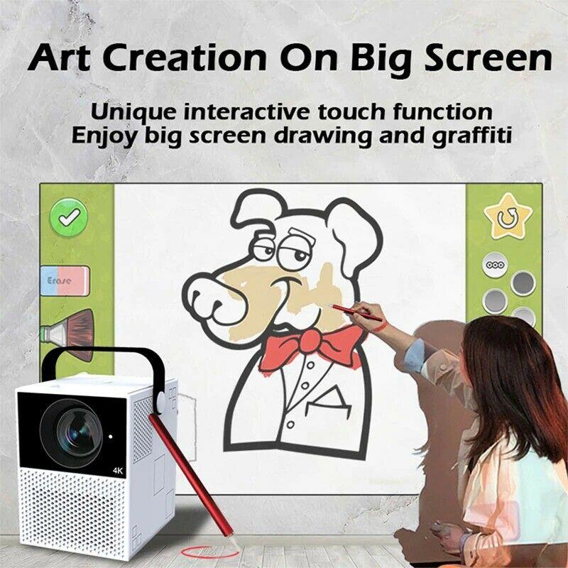 y2 portable interactive 4k 1080 projector-smart wifi mini android tv home