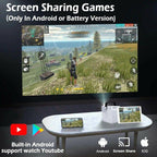 y2 portable interactive 4k 1080 projector-smart wifi mini android tv home