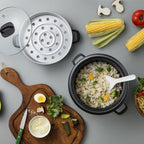 Rice Cooker, 3-Cup (Uncooked) / 6-Cup (Cooked), Steamer, Small Rice Cooker, Oatmeal Cooker, Soup Maker, Auto Keep Warm, 1.5 Qt, White, ARC-743-1NG
