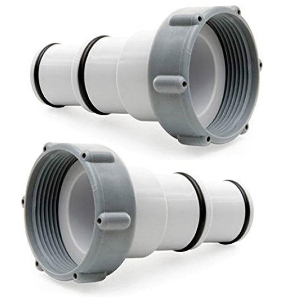 intex 2800 gph above ground pool sand filter pump w/threaded hose adapter (pair)