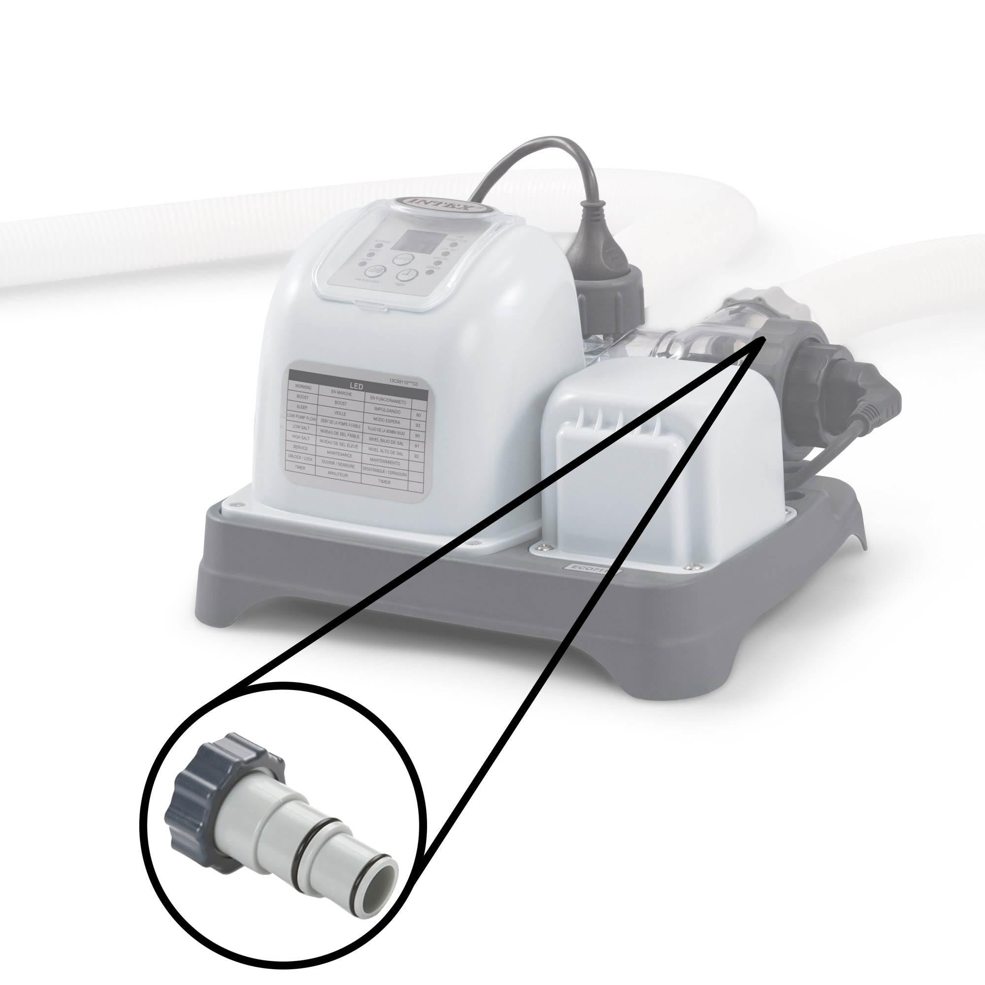 intex 2800 gph above ground pool sand filter pump w/threaded hose adapter (pair)