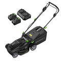 40V 17-Inch Cordless Lawn Mower, Brushless Electric Lawn Mower with Dual 4.0Ah Batteries &amp; Charger, 6 Cutting Heights, 2-in-1 Mulching &amp; Bagging