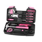 39-Piece Pink Household Tool Set for Women with StoraBox | All Purpose Hand Tool Kit, Small Tool Kit, for Home Garage, Office, ColleDorm, Daily DIY Repairs, Household Use