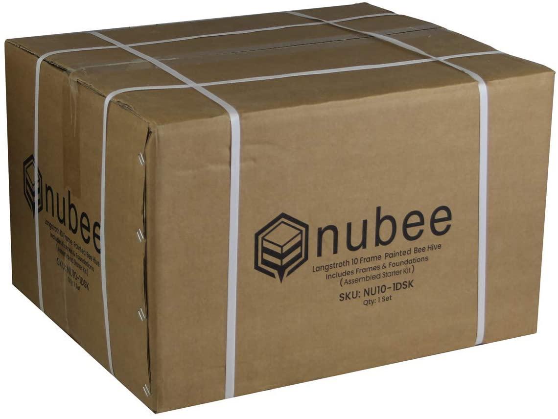 nubee 10 frame starter beehive kit - includes 1 hive body &amp; accessories