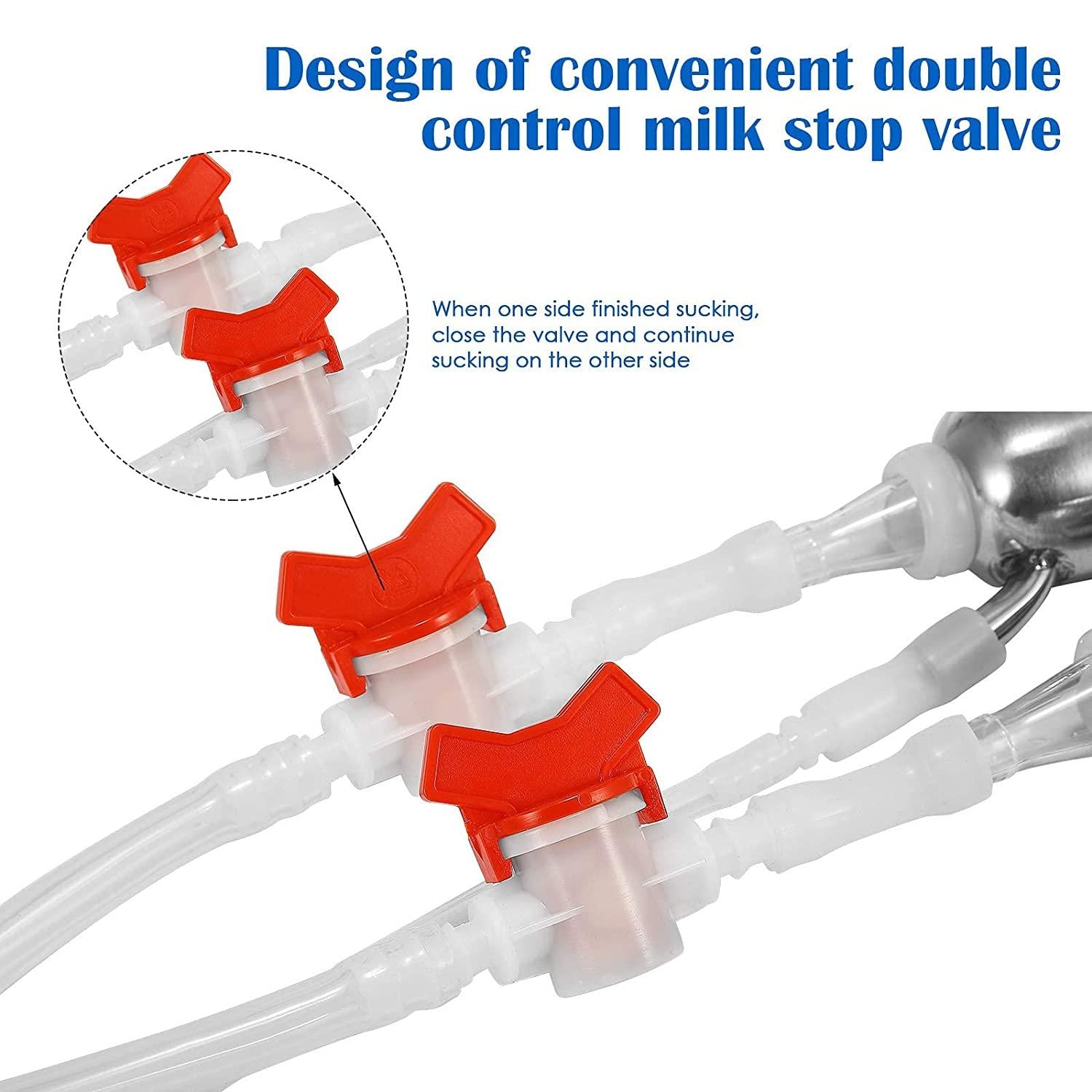 new generation 14l pulse adjustable milking machine for cows farms or daily family, plug-in pulsation suction pump milker, portable automatic cattle milking equipment for large and small cattle
