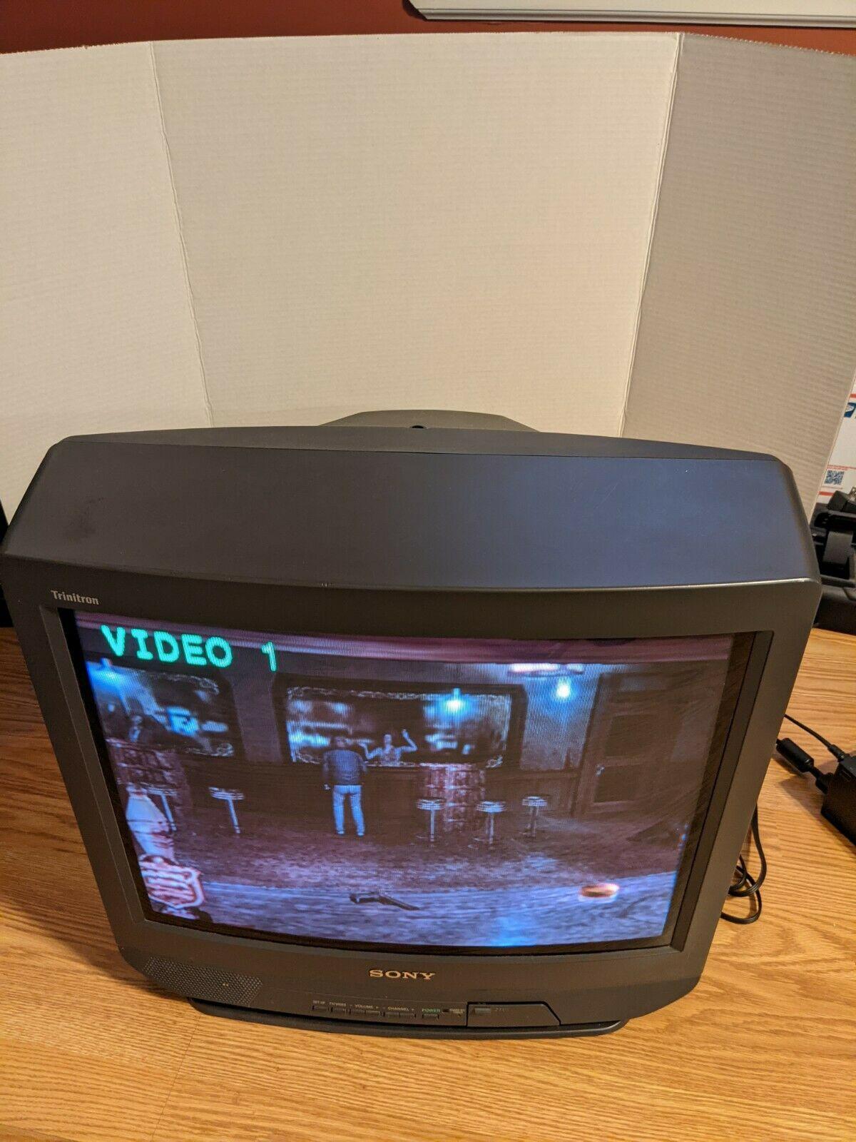 sony trinitron kv-20m40 20" crt tv retro gaming tested works