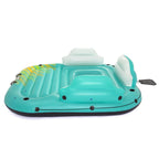 43407E Hydro Force Sunny 5 Person Inflatable Large Floating Island Lake Water Lounge Raft with Cup Holders and Removable