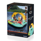 43407E Hydro Force Sunny 5 Person Inflatable Large Floating Island Lake Water Lounge Raft with Cup Holders and Removable
