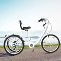 Adult Tricycles, 7 Speed Foldable Adult Trikes 26-in 3 Wheel Bikes for Adults with LarBasket for Recreation, Shopping, Picnics Exercise Men's Women's Cruiser Bike【Shipping from U.S.】