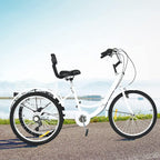 Adult Tricycles, 7 Speed Foldable Adult Trikes 26-in 3 Wheel Bikes for Adults with LarBasket for Recreation, Shopping, Picnics Exercise Men's Women's Cruiser Bike【Shipping from U.S.】