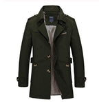 Classic Lconic Men Trench Breasted Overcoat