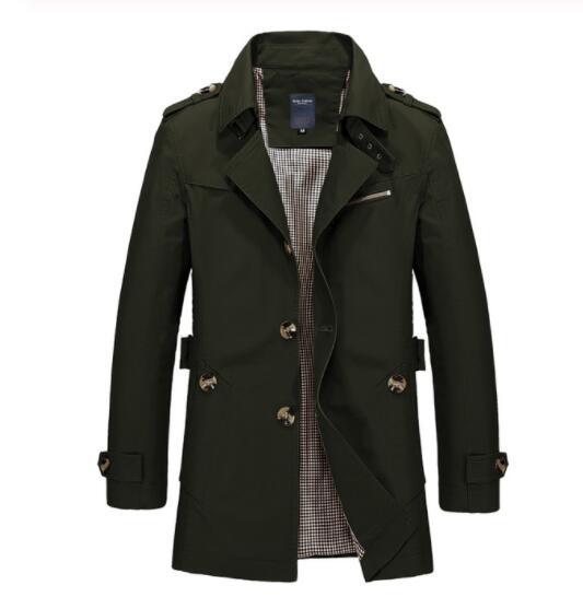 Classic Lconic Men Trench Breasted Overcoat