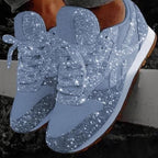 Women's Mesh Pink Lace Up Light Women's Casual Shoes