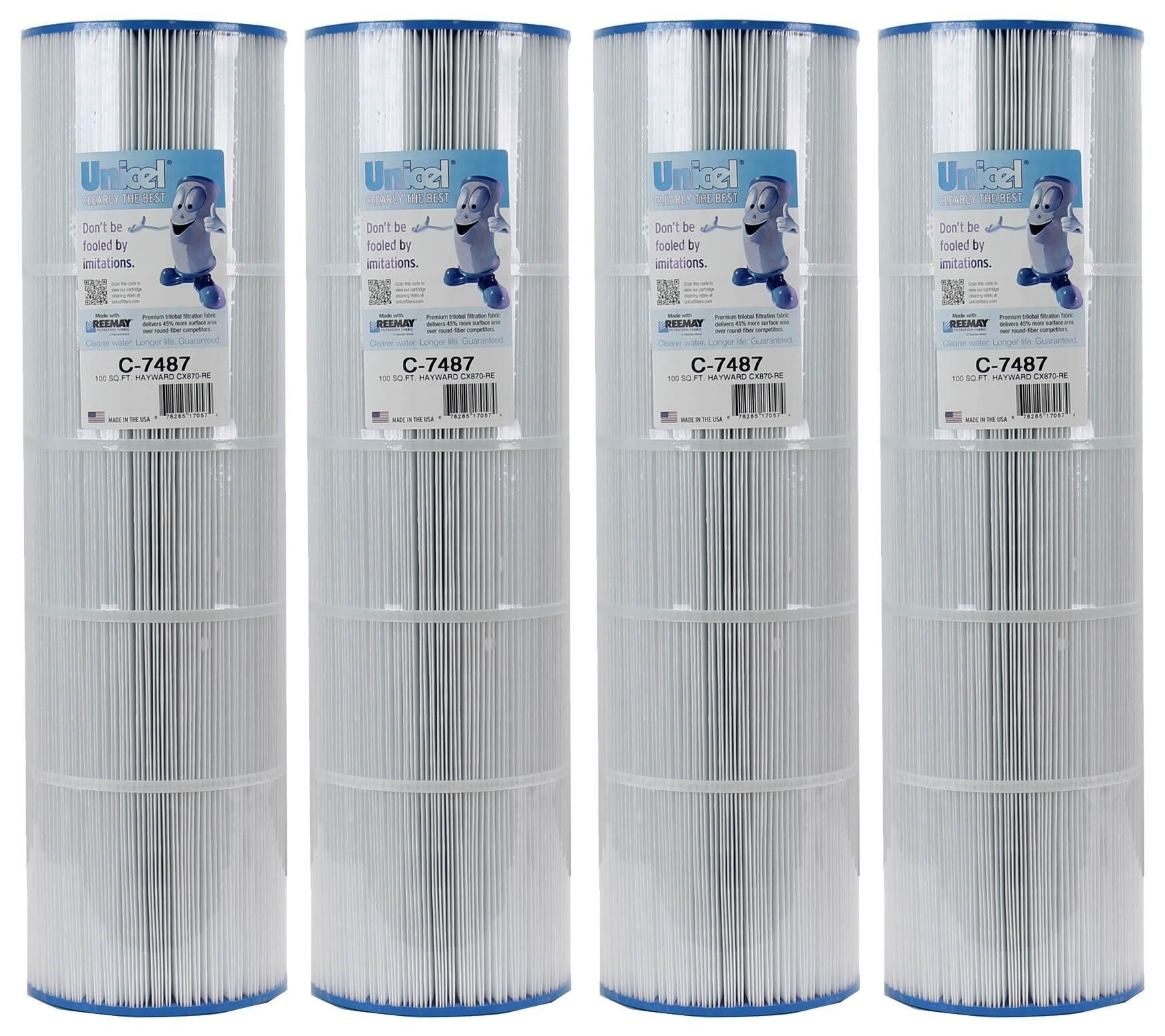unicel c-7487 swimming pool 100 sq. ft. replacement filter cartridge (4 pack)