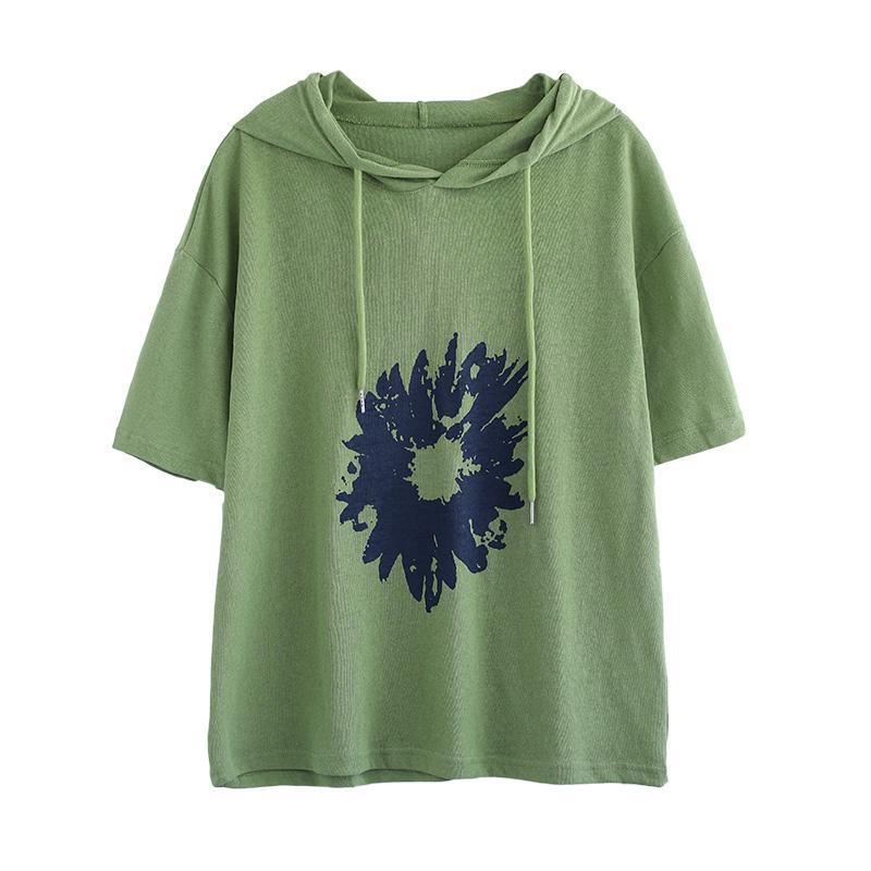 Women's Short-sleeved Loose Cotton Hoodies