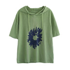 Women's Short-sleeved Loose Cotton Hoodies