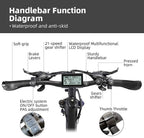 HOTEBIKE 36V 350w Ebike Electric Bike 26" E Bikes for Adults Aluminum Alloy Mountain Bicycle with 21 Speed Shift Removable Hidden Battery 160 disc Brake