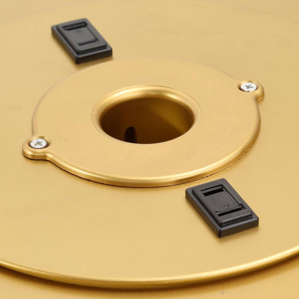 Home Heritage Rotating Gold Metal Christmas Tree Stand, for Trees up to 9' Tall and up to 1.25" in Diameter