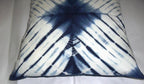 Shibori Sofa Pillow Cover, Bohemian Pillow Shams Outdoor Cushion Cover, (Size 16x16) Tie Dye Shibori Cushion Covers, Indigo Blue Pillow Covers, Decorative Cotton Throw Cusion Cover (50)