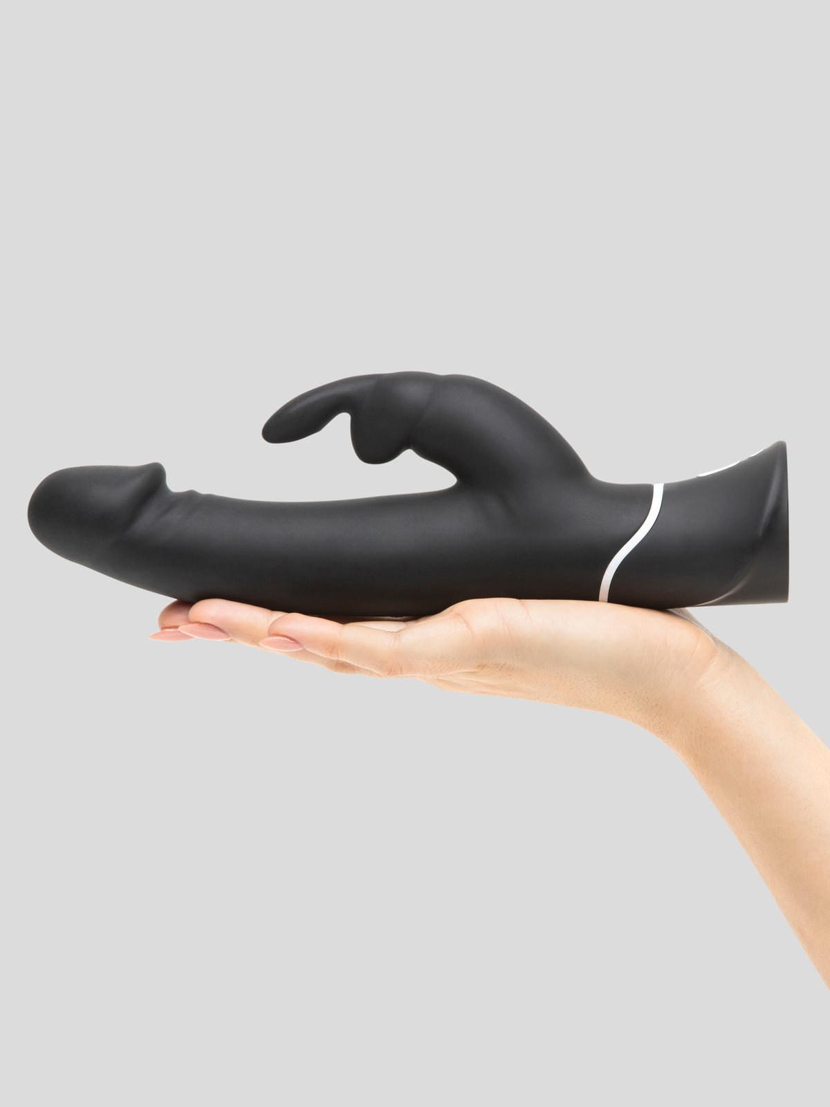 Happy Rabbit Realistic Rechargeable Rabbit Vibrator, Black