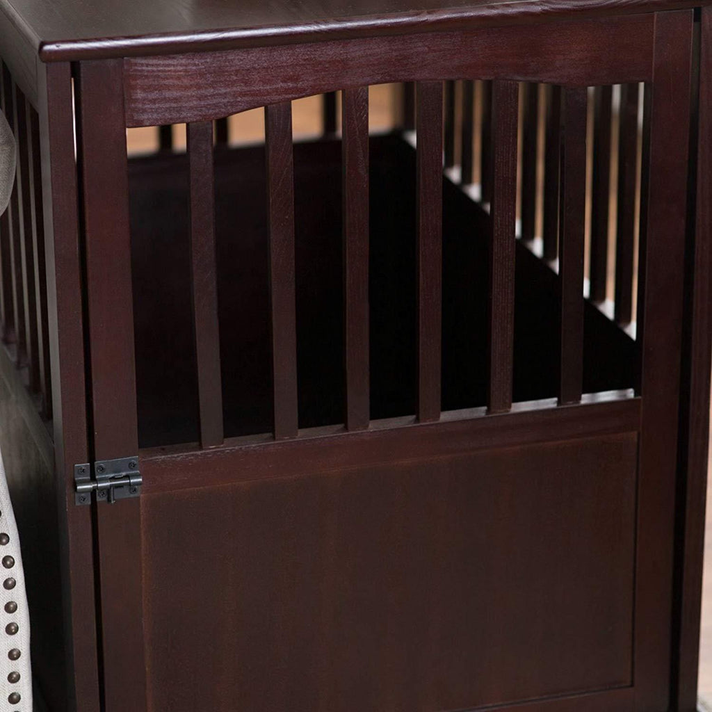 Newport Dog Crate Kennel CaBed Night Stand End Table Furniture Cave House Room LarSize/Dark Brown.