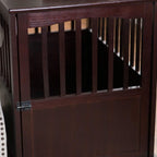 Newport Dog Crate Kennel CaBed Night Stand End Table Furniture Cave House Room LarSize/Dark Brown.