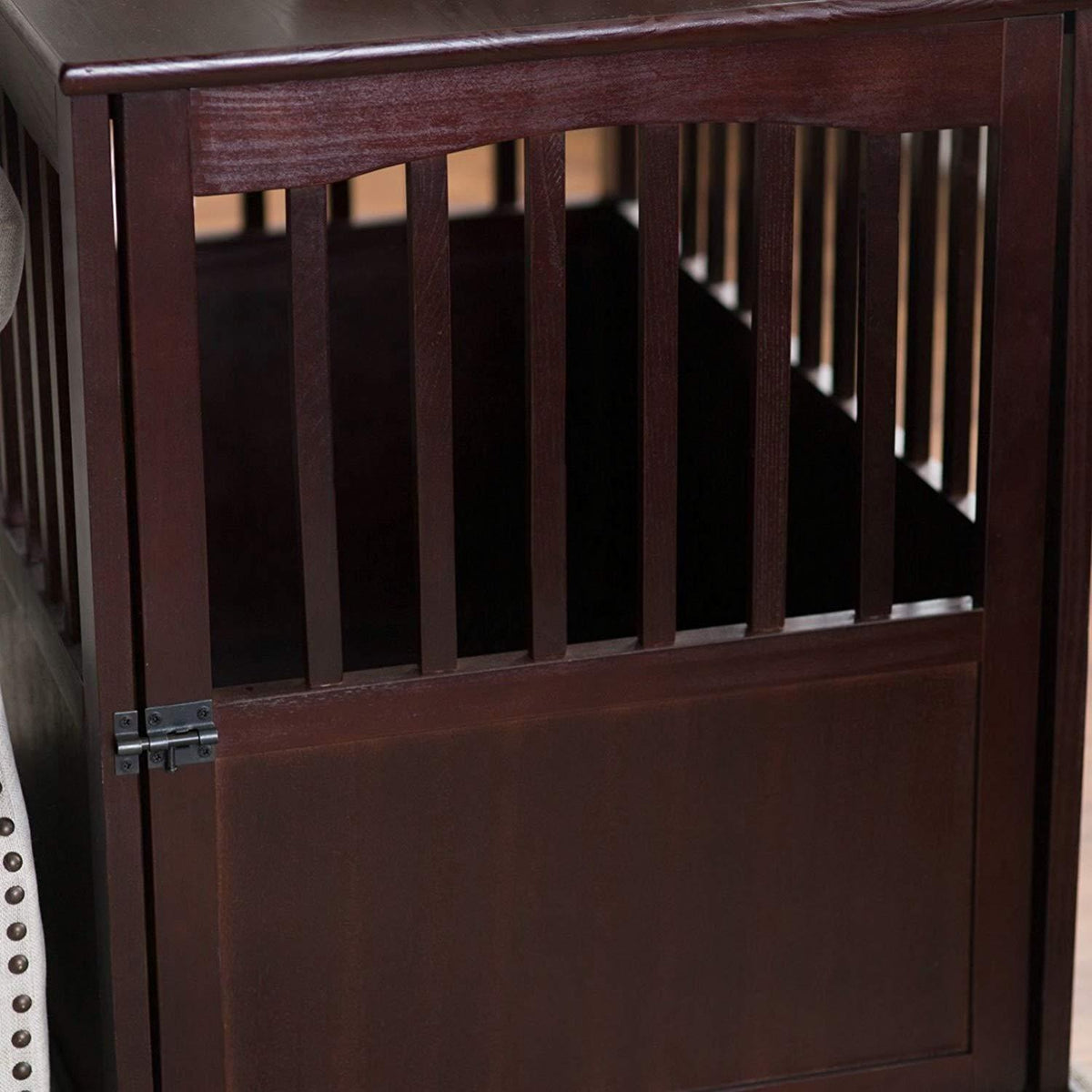 Newport Dog Crate Kennel CaBed Night Stand End Table Furniture Cave House Room LarSize/Dark Brown.