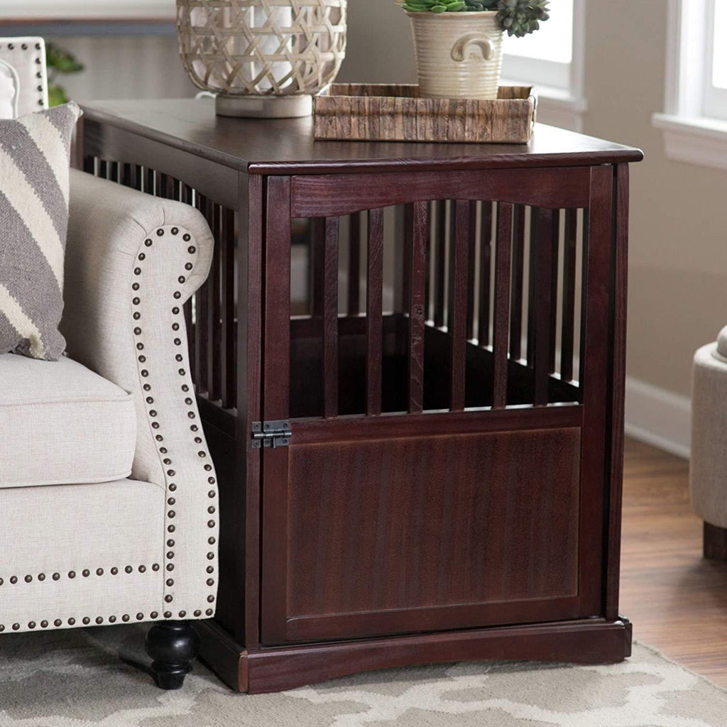 Newport Dog Crate Kennel CaBed Night Stand End Table Furniture Cave House Room LarSize/Dark Brown.