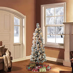 Joedot 6 ft. Tinsel Pre-Light Pencil Christmas Tree (Gold)