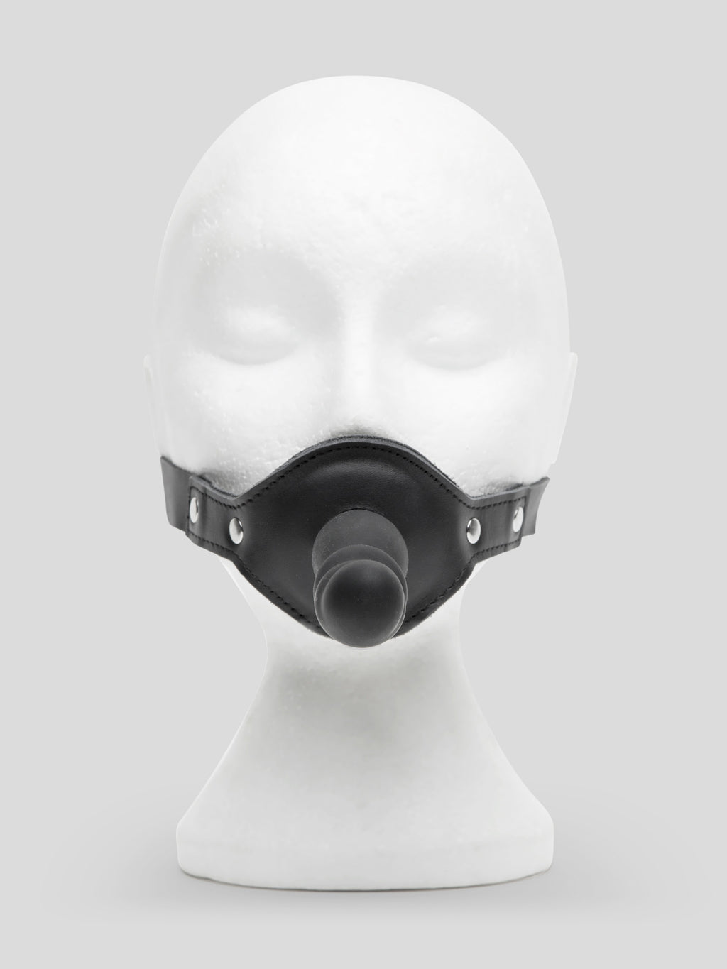 Bondage Boutique Silicone Gag with Dildo 5 Inch., Black