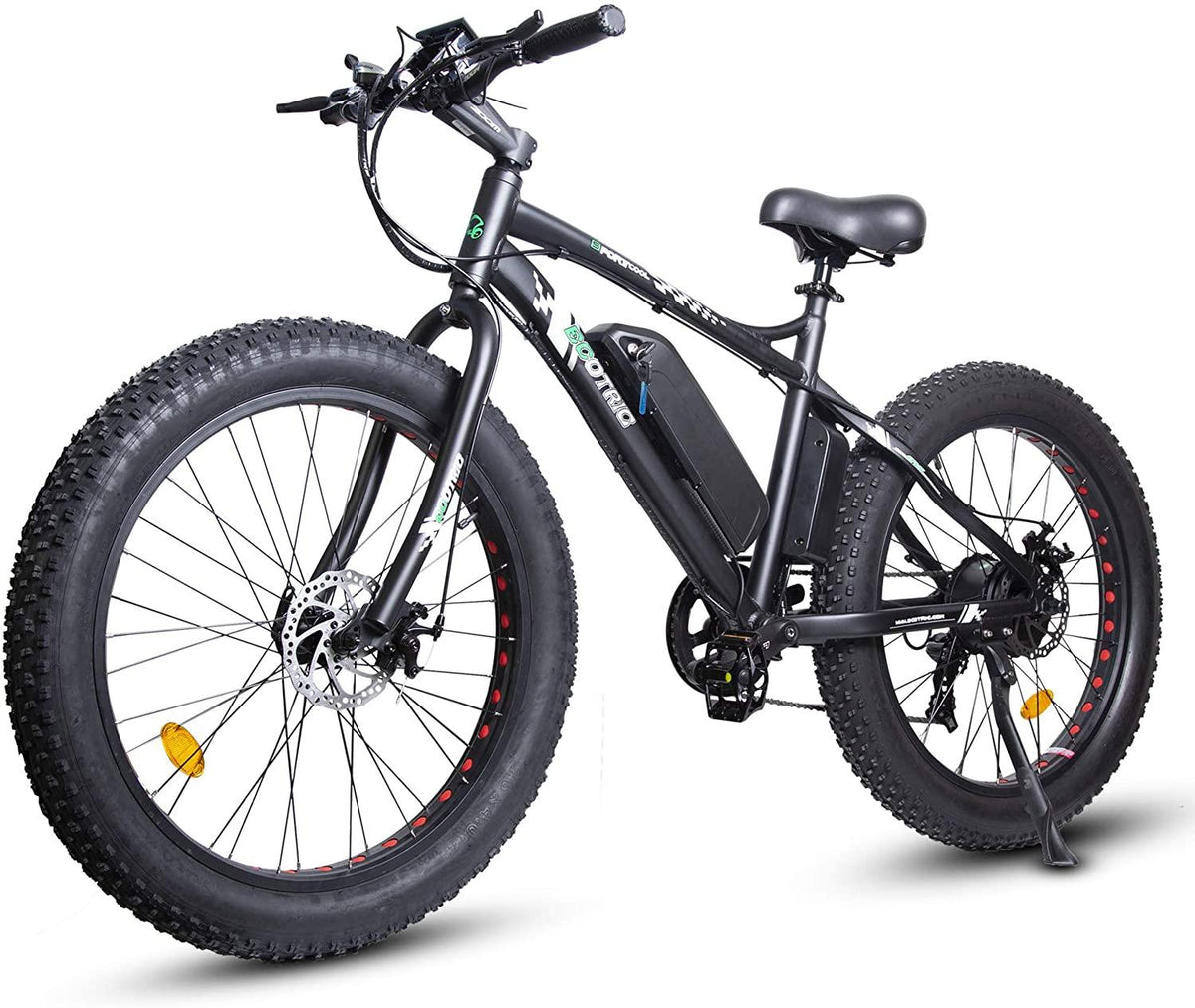 26 In. Fat Tire Wheel Snow Beach Mountain Electric Bicycle E-Riding Adult 500 W 26 In. Moped