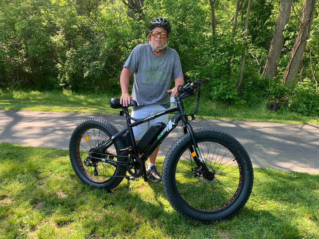 26 In. Fat Tire Wheel Snow Beach Mountain Electric Bicycle E-Riding Adult 500 W 26 In. Moped