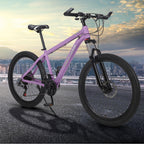 AUSPUM Youth/Adult Mountain Bike, Aluminum Frame and Disc Brakes, 26-Inch Wheels, 21-Speed, Purple